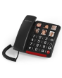 AMPLICOMMS BIGTEL 40PLUS Loud + Clear With Big Buttons Phone Black