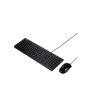 Asus U2000 Keyboard And Mouse Set, Wired, Optical, USB Black