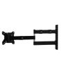 BTech BT7513 Double Arm Flat Screen Wall Mount, Screen Size: Up To 28” BLACK