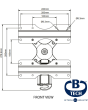 BTech BTV503 Single Arm Flat Screen Wall Mount, Screen Size: Up To 47” Black