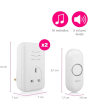 Byron DBY-22317UK Twinpack Wireless Doorbell Set White