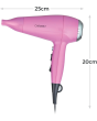 Carmen C81247PNK 2200W Hair Dryer, Three Heat & Two Speed Settings Pink