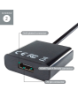 Connekt gear 26-0402 USB 3.1 Type C To HDMI Active 4K Adapter - Male To Female Black