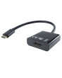 Connekt gear 26-0402 USB 3.1 Type C To HDMI Active 4K Adapter - Male To Female Black
