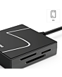 Hama 00200148 USB Card Reader Sd, Microsd, Cf, Ms, 4-In-1 Black