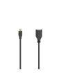 Hama 00200613 USB Otg Adapter, Micro-Usb To USB-A Black