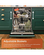 Hotpoint HP2IFC14BN6UK Bi Full Size Dishwasher 14 Place Set 8.9 L 9 Progs With Activedry Black