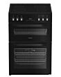 Hotpoint HTE6VDCB1 60Cm Electric Twin Cooker With Multiflow Black