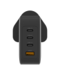 Magix MGXB257B 120W Power Adapter - 3X USB Type-C - 1X USB Type-A Black