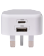Mercury 421.721UK Low Profile USB Type-A & C Charger White