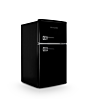 Montpellier MAB2035EK Undercounter Retro Fridge Freezer Black