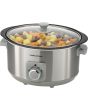 Morphy Richards 461014 Slow Cooker, 6.5L Brushed Steel