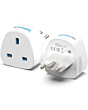 MY TRAVEL PAL 860CH Uk To Switzerland Plug Adapter White