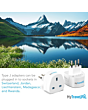 MY TRAVEL PAL 860CH Uk To Switzerland Plug Adapter White