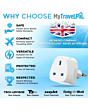 MY TRAVEL PAL 860CH Uk To Switzerland Plug Adapter White