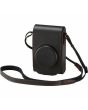 Panasonic DMW-PHS84XER Leather Case Tz100/200 Red Stitch Black