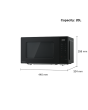 Panasonic NN-ST22QBBPQ 800W Microwave Power 5 Power Levels Black