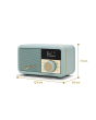 Roberts Radio REV-PETITE2DE Revival Petite 2 Dab/Dab+/Fm Radio Duck Egg