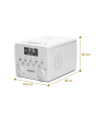Roberts Radio SOUND49W Dab+ / FM RDS / Bluetooth / USB / CD Stereo Clock Radio White