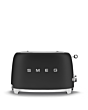 Smeg TSF01BLMUK 50S Style Two Slice Toaster Matte Black