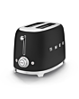 Smeg TSF01BLMUK 50S Style Two Slice Toaster Matte Black