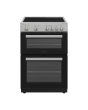 Statesman EDC60S2 60cm Double Oven Electric Ceramic Cooker - Silver