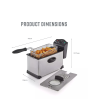 Swan SD6040N 3 Litre Fryer With Viewing Window Stainless Steel