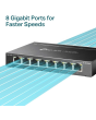 Tp-Link TL-SG108E 8-Port Gigabit Easy Smart Switch Black