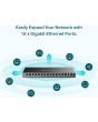 Tp-Link TL-SG116E 16-Port Gigabit Easy Smart Switch Black