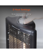 Warmlite WL42013 1Kw Carbon Heater With Oscillation Black