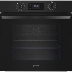 Indesit Turn&Go IO 253 B UK Built-In Electric Single Oven - Black