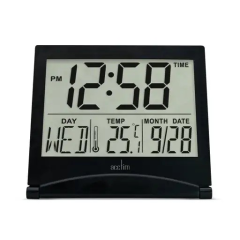 Acctim 15783 Mini Flip 2 Clock Alarm Black