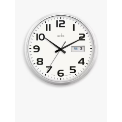 Acctim 21022 Supervisor Wall Clock With Date Silver