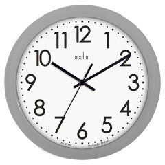 Acctim 21890 Abingdon Wall Clock Grey Quartz