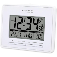 Acctim 71952 Radio Controlled Clock / Calendar / Table Stand Or Wall Mount White