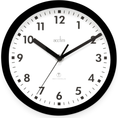 Acctim 74663 Nardo Radio Controlled Wall Clock Black