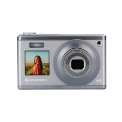 Agfa Photo DC9200SL Digital Compact Camera, Dual Screen 2.8" + 1.54" Silver