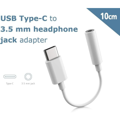 akasa AK-CBCA27-10WH USB Type-C To 3.5Mm Headphone Jack Adapter - 10Cm White