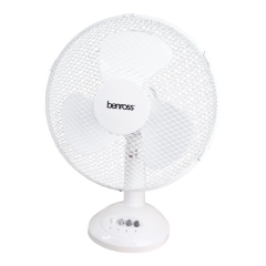 Benross 43920 12" Portable Cool Air Desk Fan White