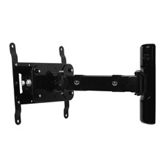 BTech BT7514 Single Arm Flat Screen Wall Mount With Tilt & Swivel, Size: Up To 47” Black