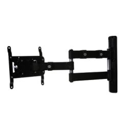 BTech BT7515/B Double Arm Flat Screen Wall Mount With Tilt + Swivel Black