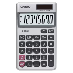 Casio SL-300SV Extra Large Display - Portable Calculator Silver
