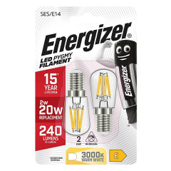 Energizer S13562 Filament Led Ses/E14 240 Lumens Pygmy Bulb (2 Pack) Warm White