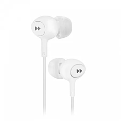 Groove GV-EB13-WE Earphones With Remote + Mic White