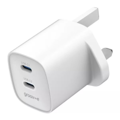 Groove GV-MA108-WE Dual USB-C Wall Charger 35W White