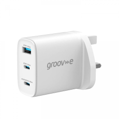 Groove GV-MA109-WE Wall Charger Dual USB-C + USB-A 65W White