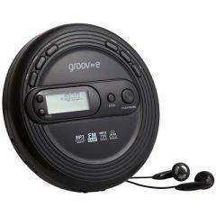 Groove GVPS210/BK Personal CD Player MP3 Playback & Radio