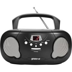Groove GVPS733/BK Portable CD Radio Boombox Black
