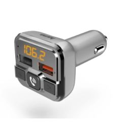 Hama 00014165 FM Transmitter, Bluetooth, Hands Free Function Silver