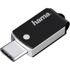Hama 00114975 'C Turn' 16GB Type-C USB Flashpen Black/Silver